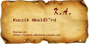 Kuczik Abelárd névjegykártya